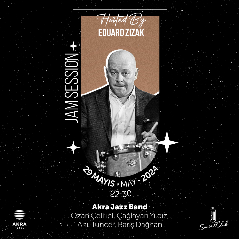 Akra Jazz Gecmis Festivaller Jam Session 2024 Eduard Card D